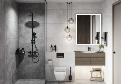 Керамогранит Meissen Keramik Ideal серый ректификат 44,8x89,8 A16667