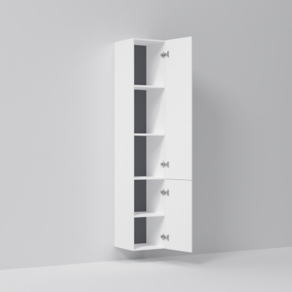 M90CHR0306WG GEM, шкаф-колонна, подвесной, правый, 30 см, двери, push-to-open, цвет: Белый, глянец