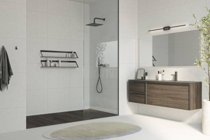 Плитка настенная 9023 Аккорд коралловый  грань 8,5*28*5*9,2 (40шт/0,97м2), м2