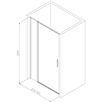 Душевая дверь Allen Brau Priority 90 3.31001.00 хром