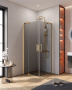 Душевой уголок Cezares SLIDER-A-2-100/110-GRIGIO-Cr стекло графит, профиль хром