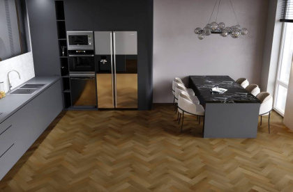 Кварцевый ламинат Fargo Herringbone Дуб Окленд, 44-653-76