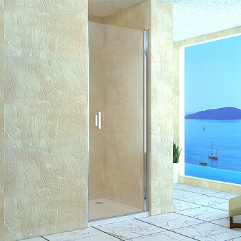 Душевая дверь в нишу RGW Leipzig LE-03 80 профиль Хром стекло прозрачное