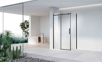 Душевой уголок Como-N VSR-4CN8012CLB, 1200*800, черный, стекло прозрачное