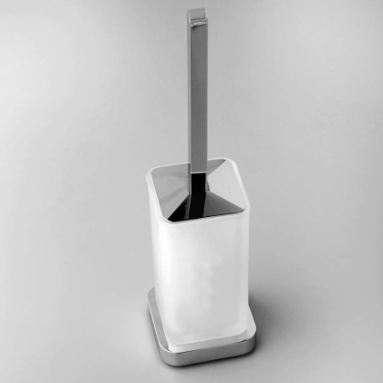 Щетка для унитаза напольная, 10х38,5х10 см, хром, K-1037