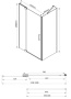 Душевой уголок Extra VSR-1E111290CGB, 1100/1200*900, черный, стекло тонированное