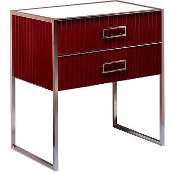 Тумба MONACO 80см h84см бордо глянец + хром под раковину моноблок 866-080-RCR Boheme