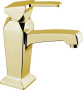 LEGEND-LSM2-03/24 Смеситель на раковину однорычажный с донным клапаном, золото, ручка золото