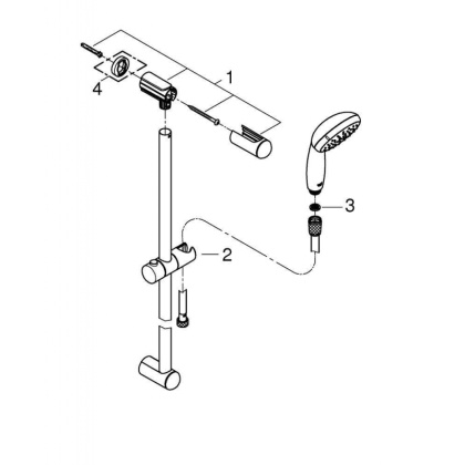 Душевой гарнитур Grohe Tempesta New 100 27598001 хром