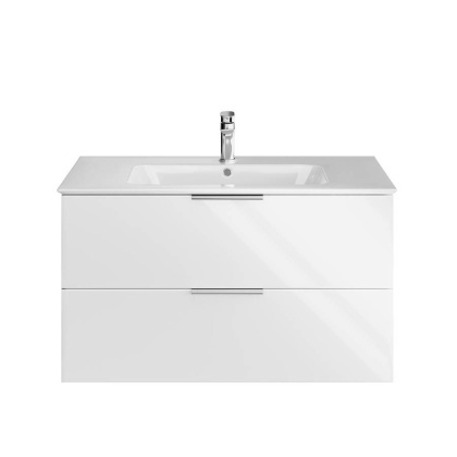 Тумба PIANO Forte подвесная с ящиками 95, белая глянцевая PI.F.95\WHT