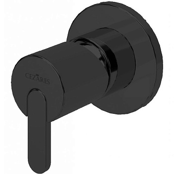 LEAF-DIM3-D-L-NOP Встраиваемый смеситель для душа с переключателем на 3 выхода, в комплекте с ручным душем, исполнение Чёрный матовый