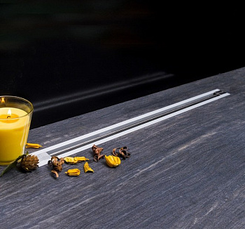 13100032 Линейный трап 550 мм CONFLUO PREMIUM SLIM LINE, ультратонкая модель с дизайн-вставкой Slim Исполнение: Матовый хром 