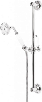 GOLF-SD-01-Bi Душевой гарнитур Исполнение: Хром, Ручки: Белые 