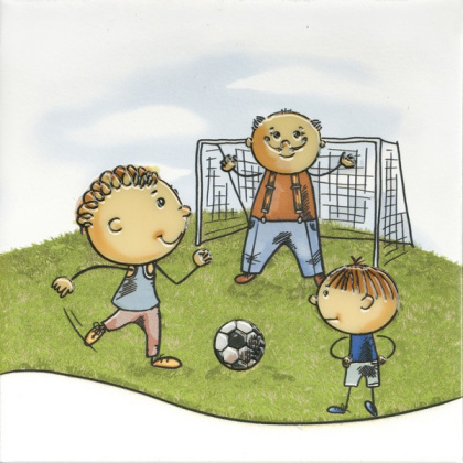 Декор "Футбол" OS\A253\5009 Весёлые старты Белый (20см*20см*6,9мм) (10шт/0,4м2) ., шт