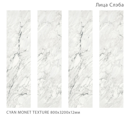 Керамогранит CYAN MONET 800х3200х12мм TEXTURE