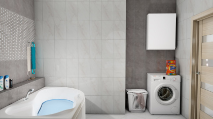 Плитка настенная 6342 Гран Пале серый (25см*40см*6,9мм) (11шт/1,1м2) , м2