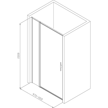 Душевая дверь Allen Brau Priority 100 3.31005.BA серебро браш Душевая дверь Allen Brau Priority 100 3.31005.BA серебро браш
