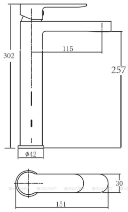Смеситель для раковины Aquanet Passion AF300-11С Смеситель для раковины Aquanet Passion AF300-11С