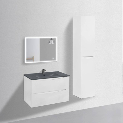 База под керамическую раковину Mia 800 подвесная, 2 выкатных ящика soft close, G.White База под керамическую раковину Mia 800 подвесная, 2 выкатных ящика soft close, G.White