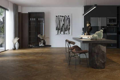 Кварцевый паркет Quartz Parquet Английская Ёлка Дуб Лимба, 33-405