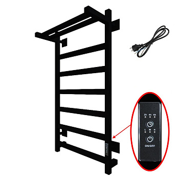 Полотенцесушитель Пэк сп 20 кв П 80х50 черный ВГП