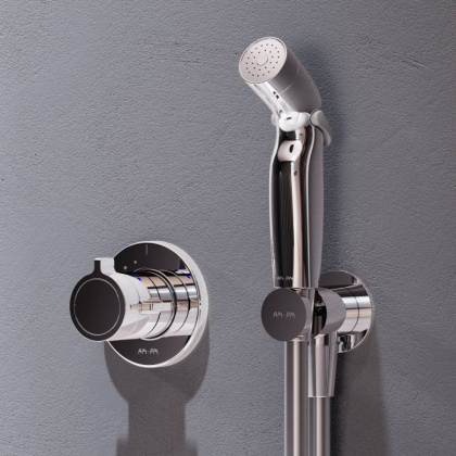 F0H85A400 X-Joy  гигиенический набор для скрытого монтажа со встроенным смесителем для душа с ТМС