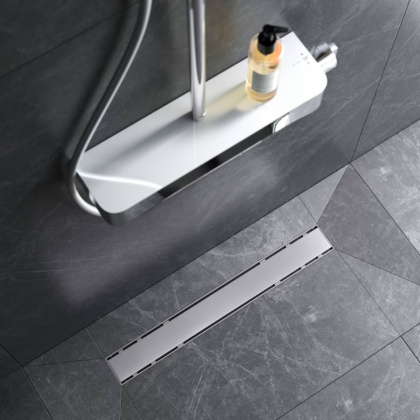 W02SC-U11-060-04SB PrimeFlow Трап для душа линейный универс затвор Tile 60см цвет сталь мат W02SC-U11-060-04SB PrimeFlow Трап для душа линейный универс затвор Tile 60см цвет сталь мат