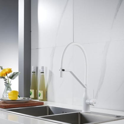 Смеситель для кухни с гибким изливом Shevanik S343C-1