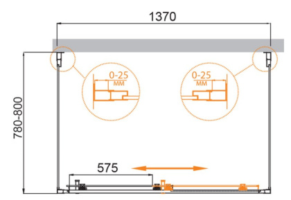 Душевой уголок MOLVENO-AH-12-110/80-P-Cr Условные размеры, мм:1100x800x1950 Габариты с диапазоном регулировок, мм:1070-(780-800)x1950 Ширина входа, мм:435  Душевой уголок MOLVENO-AH-12-110/80-P-Cr Условные размеры, мм:1100x800x1950 Габариты с диапазоном регулировок, мм:1070-(780-800)x1950 Ширина входа, мм:435