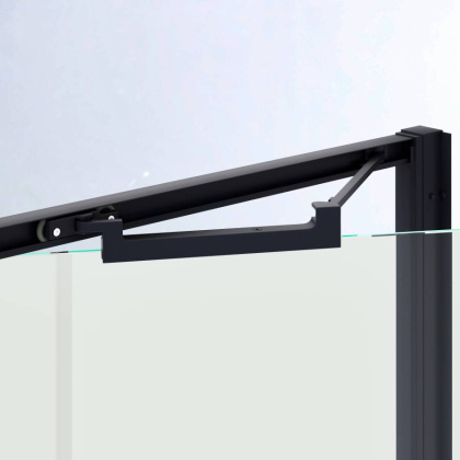 Душевой уголок 100*120*195 RGW SV-145B (SV-05B + Z-050-2B) Прямоуг./Чёрный/Прозрачное/8 мм (Easy)