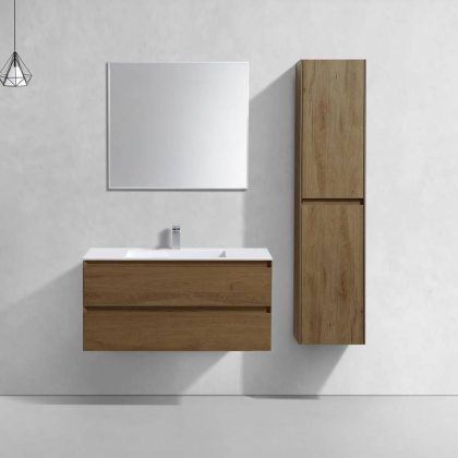 База под раковину Luka 1000 подвесная, 2 выкатных ящика soft-close, T.Oak