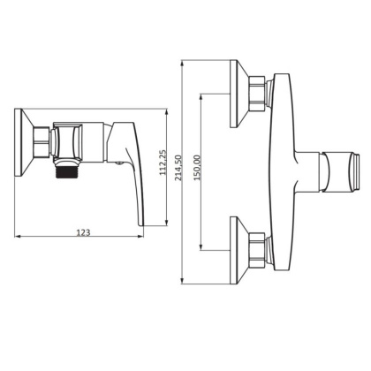 482000000 Eclipse 2.0, смеситель для душа, хром 482000000 Eclipse 2.0, смеситель для душа, хром