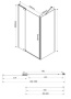Душевой уголок Extra VSR-1E901090CLB, 900/1000*900, черный, стекло прозрачное