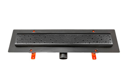 Душевой лоток 45 см Creto Points CRE-450 PB с решеткой, черный Душевой лоток 45 см Creto Points CRE-450 PB с решеткой, черный