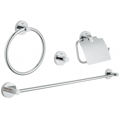 Набор аксессуаров GROHE Essentials (4 предмета), хром (40776001) Набор аксессуаров GROHE Essentials (4 предмета), хром (40776001)
