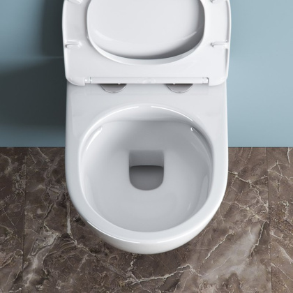 UNO Чаша унитаза подвесного c креплением и сиденьем дюропласт soft close BB3105CHR/SC