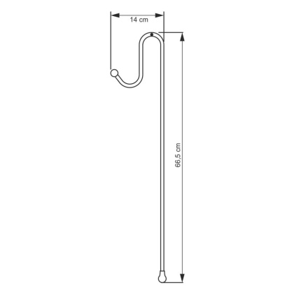 Держатели для 2-х навесных полок, 30,1х66,5х14 см, хром, K-1122