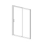 Душевая дверь Alpha VDS-3AL100CL, 1000, хром, стекло прозрачное
