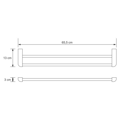 Kammel K-8340WHITE Держатель полотенец двойной
