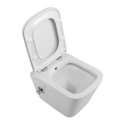 DUE Унитаз подвесной с сиденьем и креплением с функцией биде и смесителем BB3103CHR-BS/SC