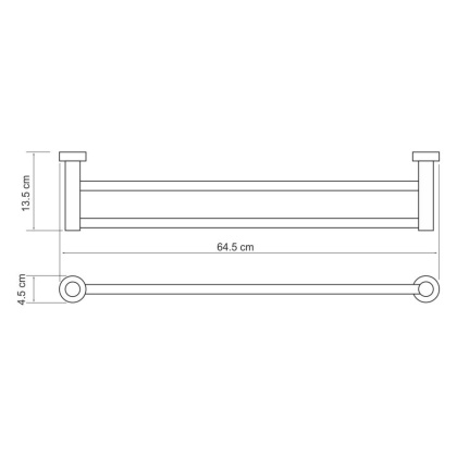Donau K-9440 Держатель полотенец двойной Donau K-9440 Держатель полотенец двойной