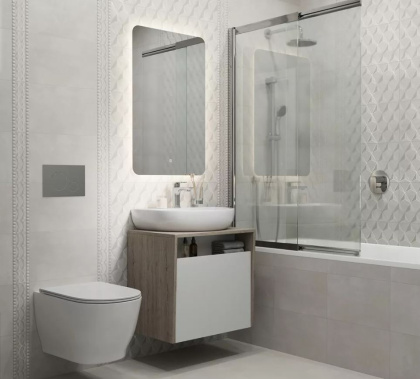 Бордюр HGD\A584\6437 Корредо серый 7,7см*25см*8мм (1уп/30шт/), шт