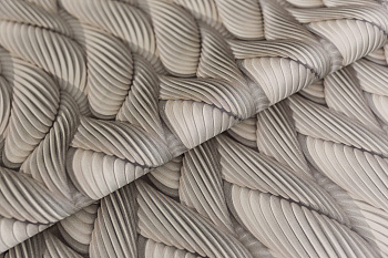 Обои виниловые Трессаж мотив, коричневый