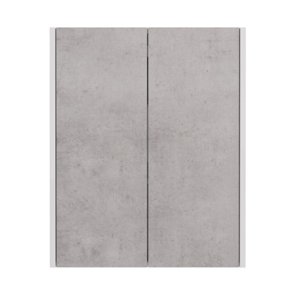 Шкаф Lemark COMBI 60см подвесной, 2-х дверный, цвет фасада: Бетон, цвет корпуса: Белый глянец