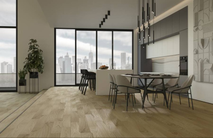 Кварцевый паркет QUARTZ PARQUET 407 Дуб Тоскана 400-1220*152*7мм, 1,2 мм, Браш, фаска, 5G