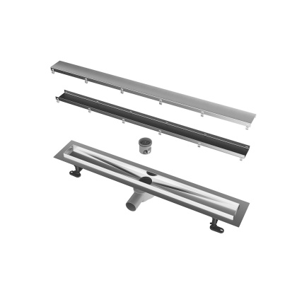 Душевой лоток double из нержавеющей стали, 75 см