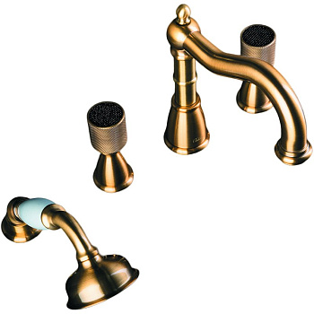 Смеситель врезной 4отв. ROYAL CRISTAL, бронза_Комплект Смеситель врезной 4отв. ROYAL CRISTAL, бронза_Комплект