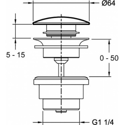 Донный клапан для раковины Jacob Delafon E30536-BGG, бежевое золото, шт
