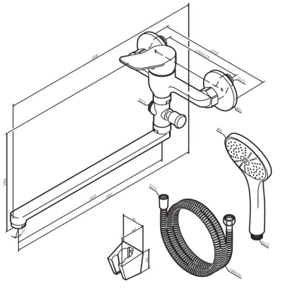 F85A90122 X-Joy, смеситель д/ванны/душа, излив 325 мм, черн F85A90122 X-Joy, смеситель д/ванны/душа, излив 325 мм, черн