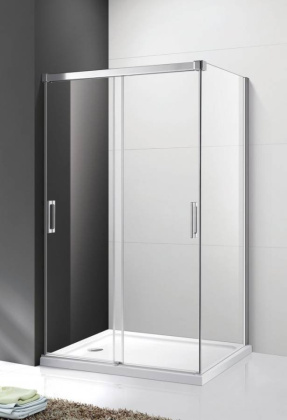 Душевой уголок TANDEM-SOFT-AH-2-120/90-P-Cr-L Условные размеры, мм:1200х900х1900 Габариты с диапазоном регулировок, мм:(1180-1190)х(880х910)х1900 Ширина входа, мм:455 